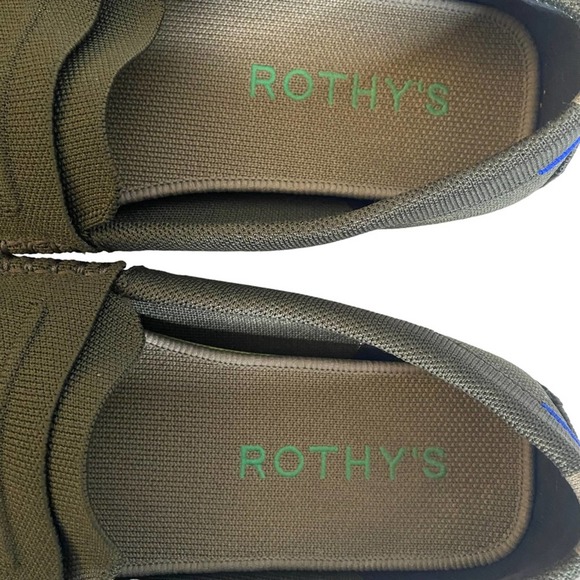 Rothy\'s The Driving Loafer Shoes Size M12.5 Olive Green Knit Slip On Casual main image 4